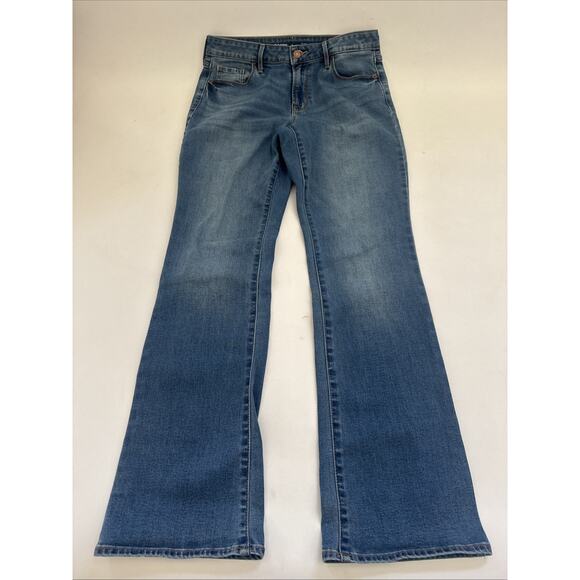 Old Navy Jeans Kicker Boot Cut Jeans Mid Rise Blue Denim Womens Size 8 Y2K 90s - Picture 1 of 9